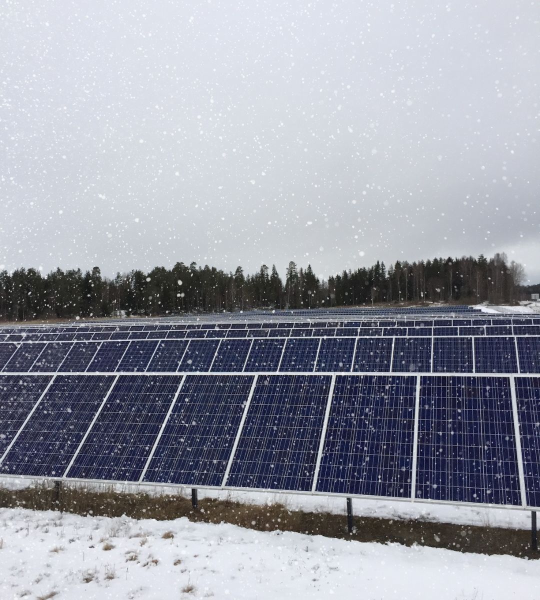 Solceller på vintern